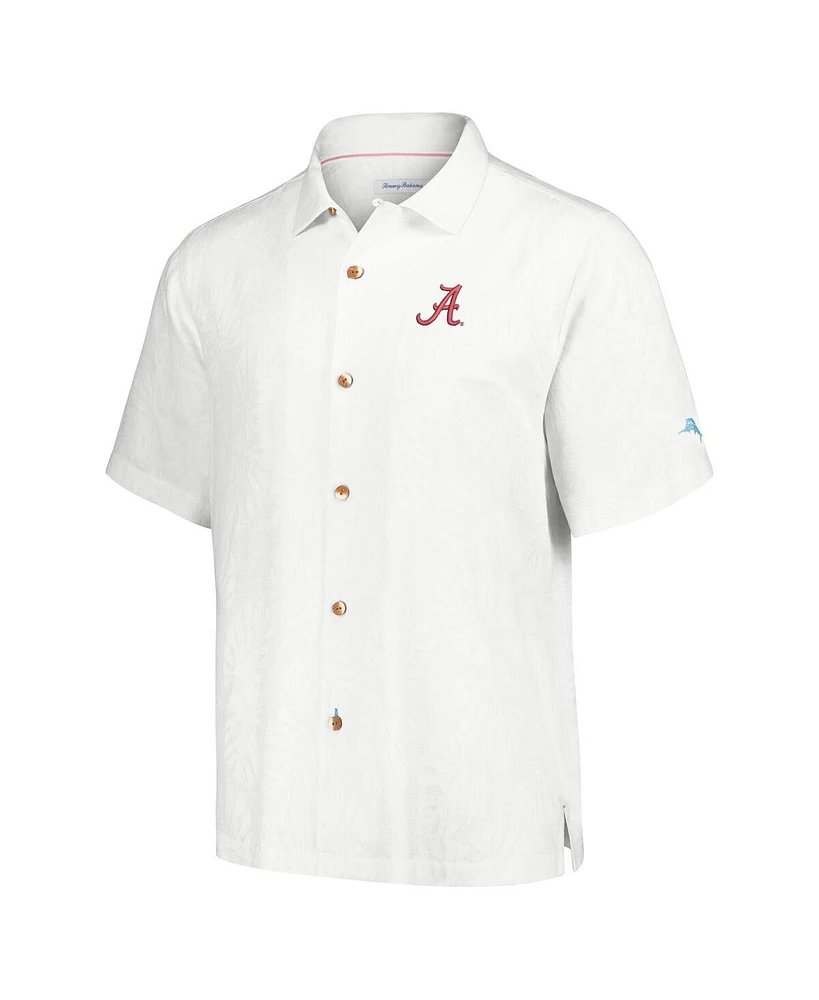 Men's Tommy Bahama White Alabama Crimson Tide Castaway Game Camp Button-Up Shirt