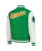 Men's Pro Standard Green Florida A&M Rattlers Script Wool Full-Zip Varsity Jacket