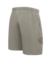 Men's Pro Standard Pewter Oakland Athletics Neutral Fleece Shorts