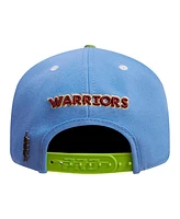 Men's Pro Standard Light Blue, Green Golden State Warriors Retro Program 2-Tone Snapback Hat
