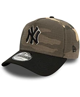 Men's New Era New York Yankees Camo Crown A-Frame 9FORTY Adjustable Hat