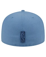 Men's New Era Blue Distressed Memphis Grizzlies Color Pack Faded Tonal 59FIFTY Fitted Hat