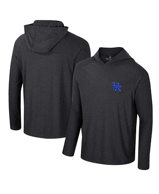 Men's Colosseum Black Kentucky Wildcats Cloud Jersey Raglan Long Sleeve Hoodie T-shirt