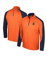 Men's Colosseum Orange Syracuse Langmore Raglan Quarter-Zip Top