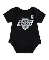 Baby Boys and Girls Mitchell & Ness Wayne Gretzky Black Los Angeles Kings Captain Patch Name Number Bodysuit