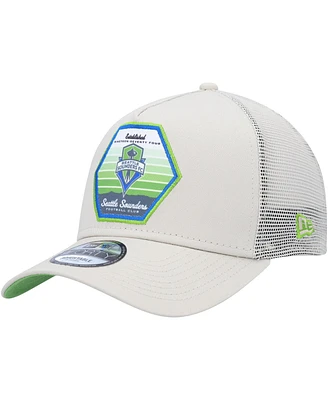 Men's New Era Green Seattle Sounders Fc Established Patch 9FORTY A-Frame Trucker Adjustable Hat