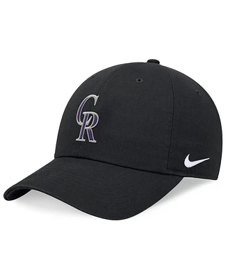 Men's Nike Black Colorado Rockies Evergreen Club Adjustable Hat