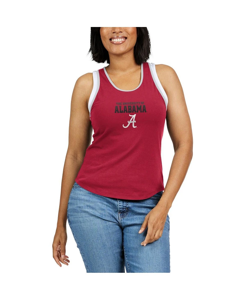 Women's Wear by Erin Andrews Crimson Alabama Tide Open Hole Razorback Tank Top