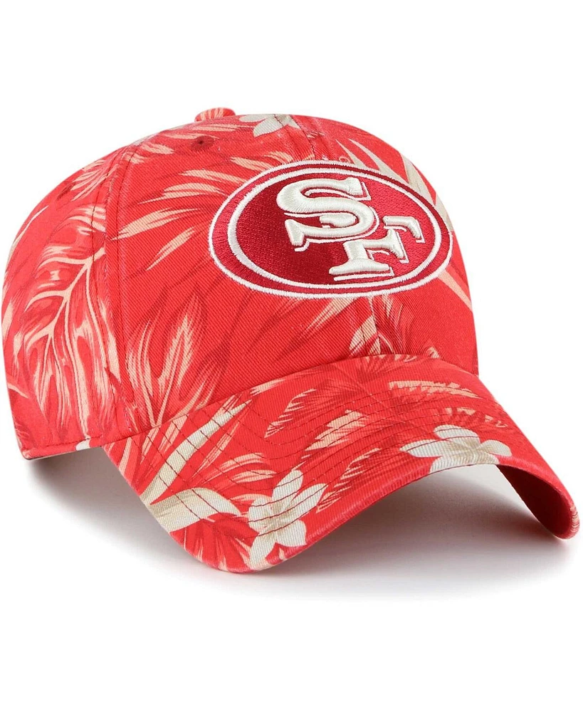 Women's '47 Brand Scarlet San Francisco 49ers Tropicalia Clean Up Adjustable Hat