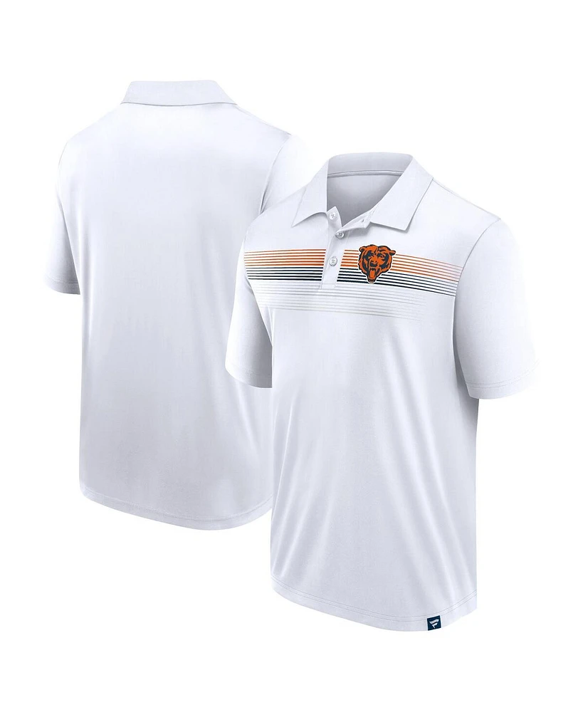 Men's Fanatics White Chicago Bears Victory For Us Interlock Polo Shirt