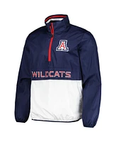 Men's G-iii Sports by Carl Banks Navy Arizona Wildcats Cornerman Half-Zip Top