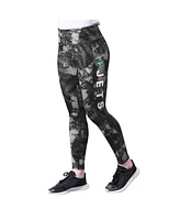 Women's Msx by Michael Strahan Black New York Jets Aubrey Tie-Dye Leggings