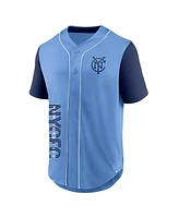 Men's Fanatics Light Blue New York City Fc Balance Fashion Baseball Jersey