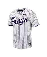 Nike Men's Tcu Horned Frogs Pinstripe Replica Baseball Jersey