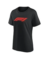 Women's Fanatics Black Formula 1 Merchandise Primary Logo T-shirt