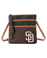 Women's Dooney & Bourke San Diego Padres Infield Triple Zip Crossbody Purse