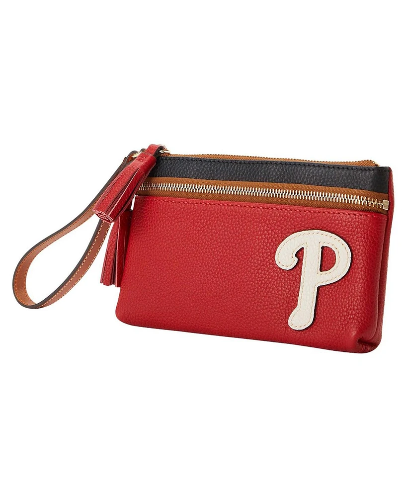 Women's Dooney & Bourke Philadelphia Phillies Infield Double-Zip Wristlet