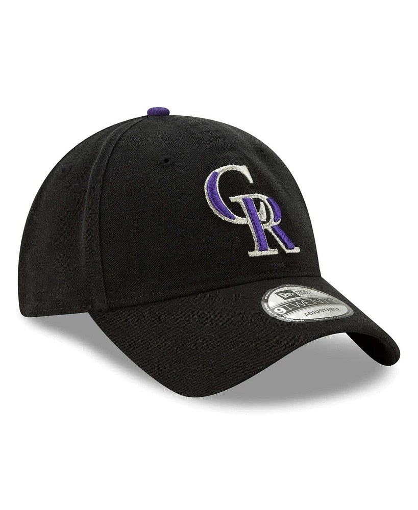 Men's New Era Black Colorado Rockies Replica Core Classic 9TWENTY Adjustable Hat