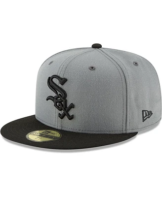 Men's New Era Gray, Black Chicago White Sox Two-Tone 59FIFTY Fitted Hat