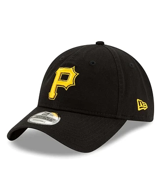 Men's New Era Black Pittsburgh Pirates Logo Replica Core Classic 9TWENTY Adjustable Hat