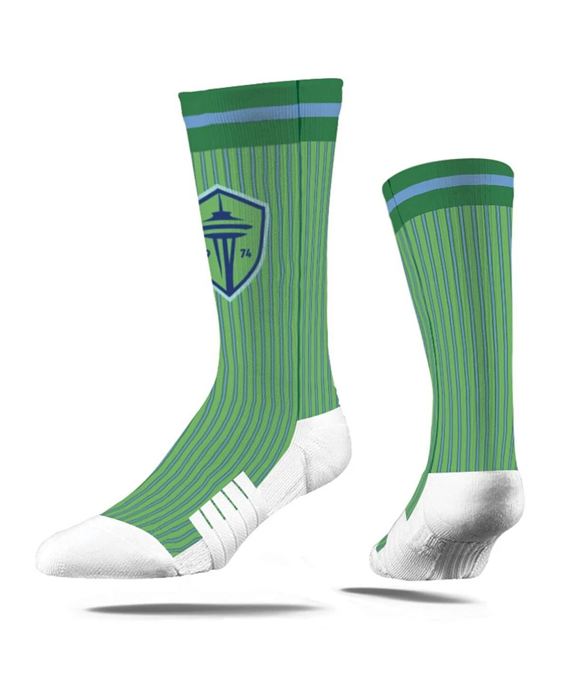 Men's and Women's Strideline Green Seattle Sounders Fc 2024 Jersey Hook Premium Crew Socks