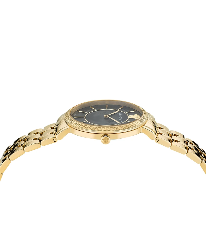 Versace Women's Swiss Gold Ion Plated Stainless Steel Bracelet Watch 38mm