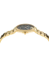 Versace Women's Swiss Gold Ion Plated Stainless Steel Bracelet Watch 38mm