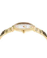 Versace Men's Swiss Gold Ion Plated Stainless Steel Bracelet Watch 42mm