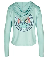 Salt Life Women's Sun Rays Wavy Days Cropped Hooded T-Shirt