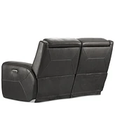 Varsani 67" Zero Gravity Leather Loveseat, Created for Macy's