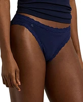 Lauren Ralph Women's Cotton & Lace Jersey Bikini Brief Underwear 4L0076