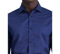 Karl Lagerfeld Men's Slim-Fit Flower-Dot Woven Shirt