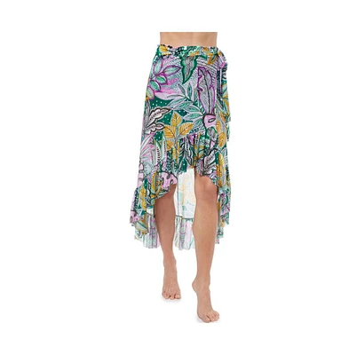 Profile by Gottex Women's Tropic Boom Wrap Mesh Skirt Swim Cover Up