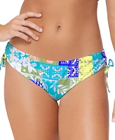 Raisins Juniors' Luna Printed Side-Tie Bikini Bottoms