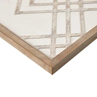 Simplie Fun Exton Two-Tone Overlapping Geodesic Wood Panel Wall Decor