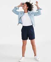 Style & Co Petite Mid Rise Pull-On Shorts, Created for Macy's