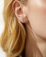 Eliot Danori Rhodium-Plated Cubic Zirconia Tulip Stud Earrings, Created for Macy's