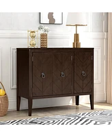 Simplie Fun Accent Storage Cabinet Wooden Cabinet With Adjustable Shelf,, Entryway, Living Room, Bedroom