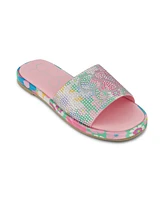 Jessica Simpson Little and Big Girls Sora Logo Floral Casual Slide Sandals