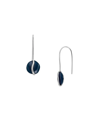 Skagen Women's Sofie Sea Glass Blue Organic-Shaped Pull-Through Earrings, SKJ1812040