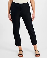 Style & Co Petite Mid Rise Linen-Blend Ankle Pants, Created for Macy's