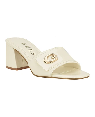 Guess Women's Gallai Block Heel Slip-On Sandals