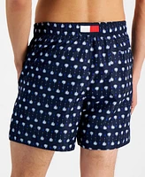 Tommy Hilfiger Men's Printed Drawstring 5" Swim Trunks