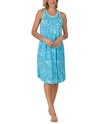 Cuddl Duds Women's Printed Sleeveless Nightgown