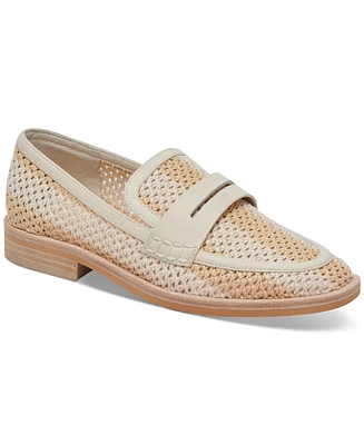 Dolce Vita Women's Halley Tailored Raffia Loafer Flats