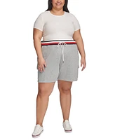 Tommy Hilfiger Plus Global Waistband Pull-On Shorts