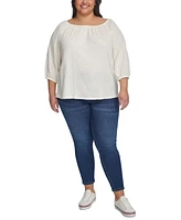 Tommy Hilfiger Plus Size 3/4-Length Sleeve Top