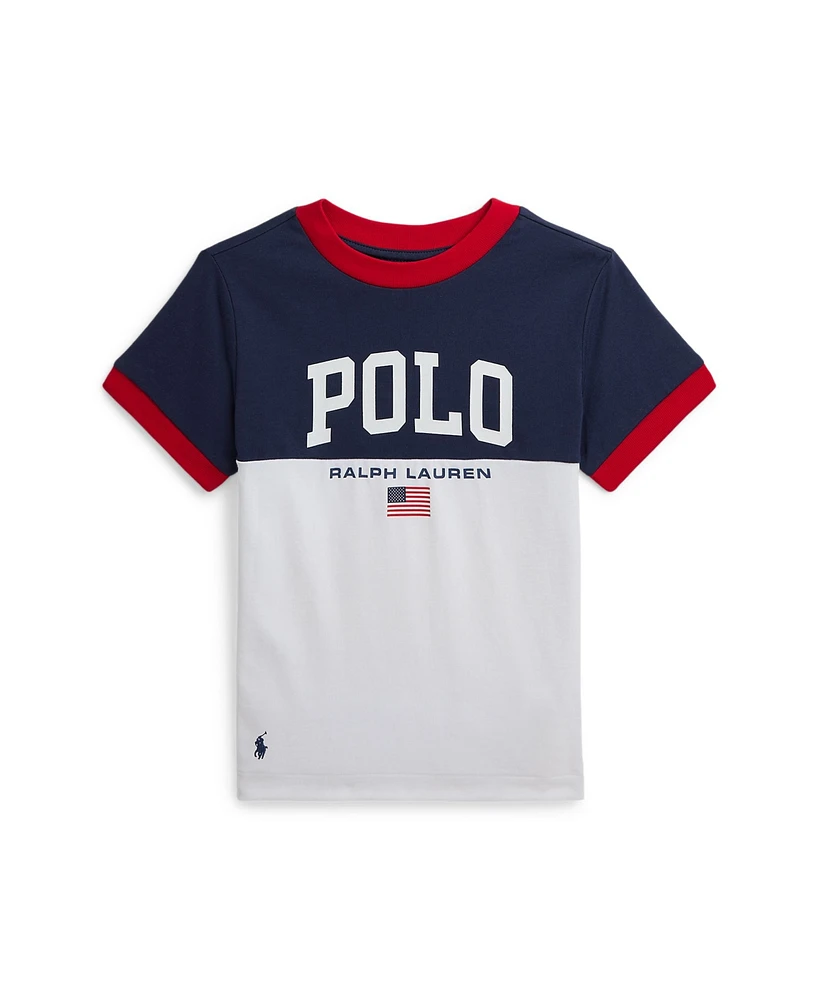 Polo Ralph Lauren Toddler and Little Boy Logo Heavyweight Cotton Jersey Tee