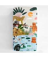 In the Jungle Cotton Sateen Fitted Crib Sheet