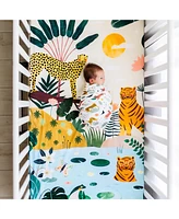 In the Jungle Crib Sheet & Swaddle Bundle